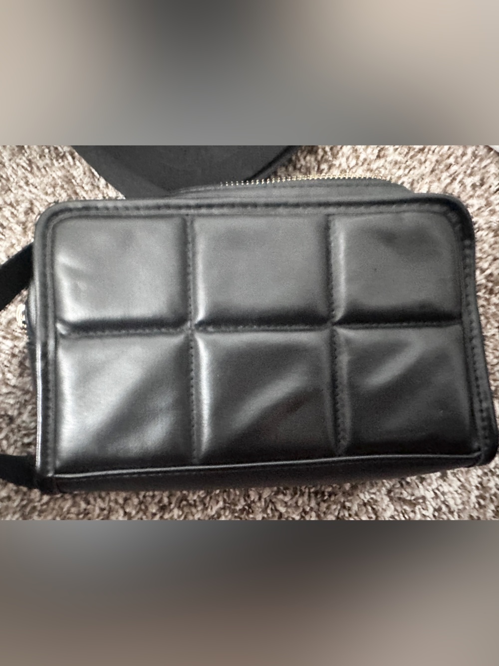 Amanda Uprichard Black Quilted Shoulder Bag